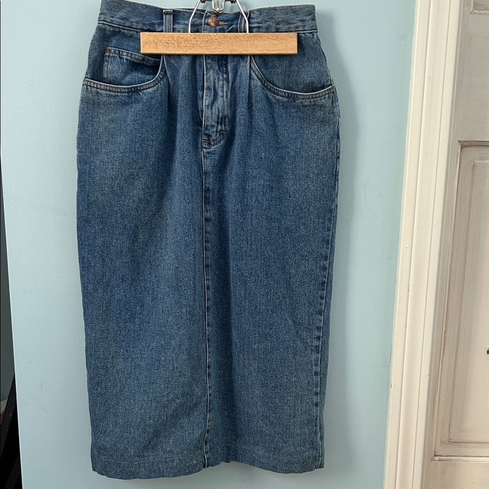 Classic Blue Denim Skirt